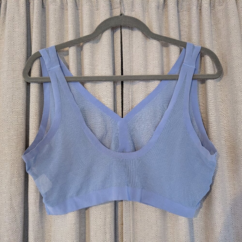 EBY Sheer Mesh Seamless Light Blue Bra - Picture 4 of 4